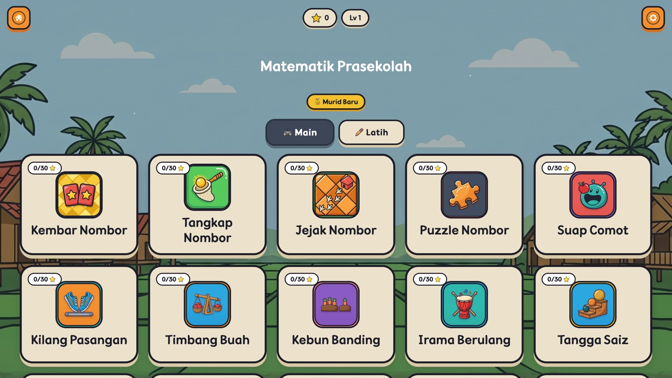 Skrin kursus Matematik Prasekolah di Desaverse