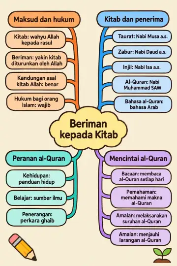 Poster peta minda Beriman kepada Kitab
