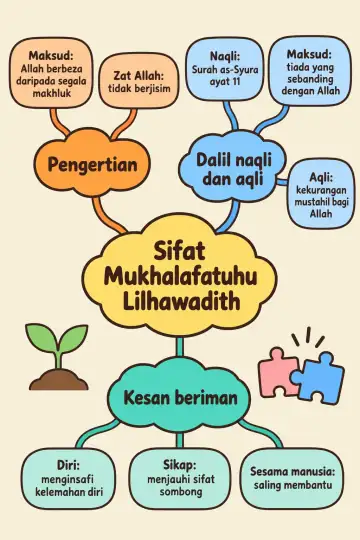 Poster peta minda Sifat Mukhalafatuhu Lilhawadith