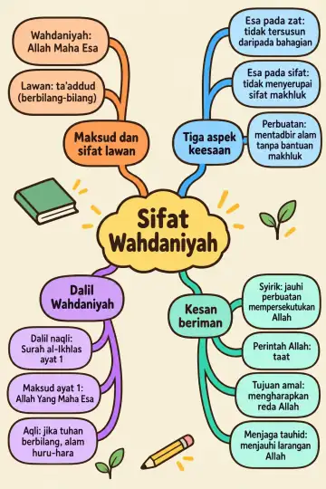Poster peta minda Sifat Wahdaniyah