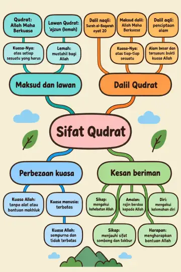 Poster peta minda Sifat Qudrat