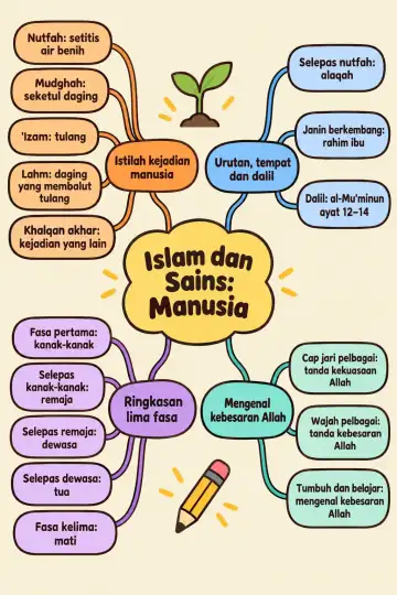 Poster peta minda Islam dan Sains: Manusia