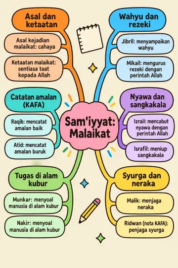 Poster peta minda Sam'iyyat: Malaikat