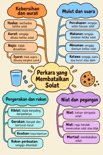 Poster peta minda Perkara yang Membatalkan Solat