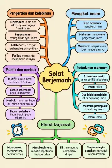 Poster peta minda Solat Berjemaah