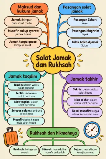 Poster peta minda Solat Jamak dan Rukhsah