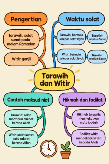 Poster peta minda Tarawih dan Witir
