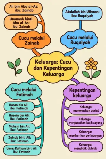 Poster peta minda Keluarga: Cucu dan Kepentingan Keluarga