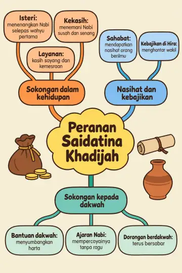 Poster peta minda Peranan Saidatina Khadijah